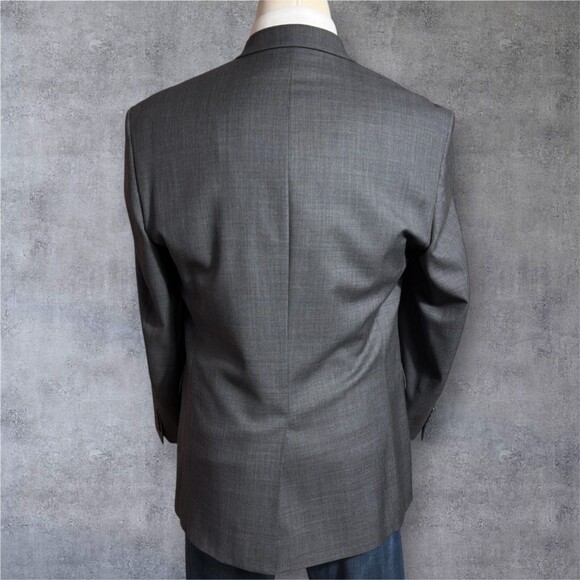 $395 RALPH LAUREN Mens Blazer 44S WOOL Gray Sport Coat Two Button Suit Jacket - Picture 3 of 15